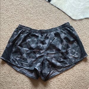 Nike Black Geometric Athletic Shorts